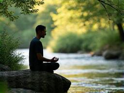 प्रकृति में ध्यान करता व्यक्ति
